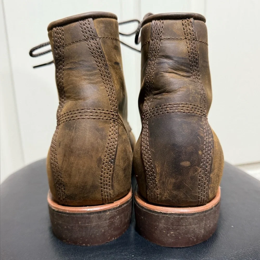 Chippewa LLBean Katahdin Iron Works Engineer Cap Toe Boots Brown Men’s 8.5 D